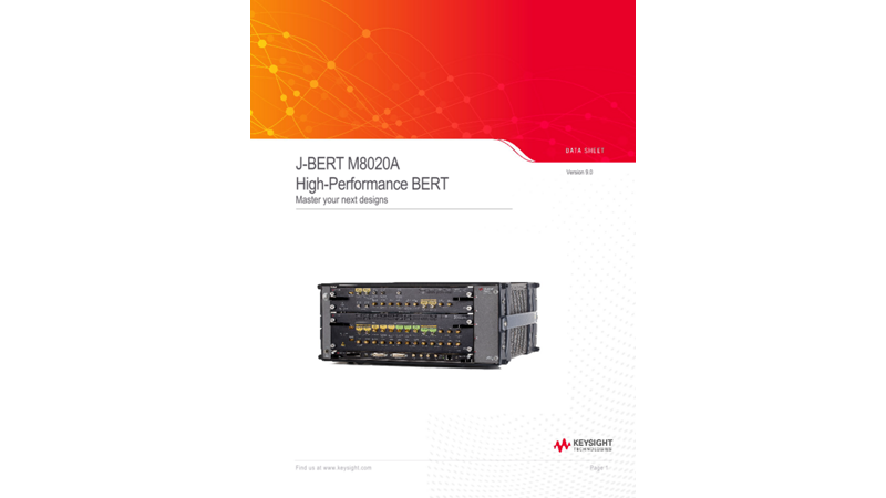 J-BERT M8020A High-Performance BERT Ver. 9.0